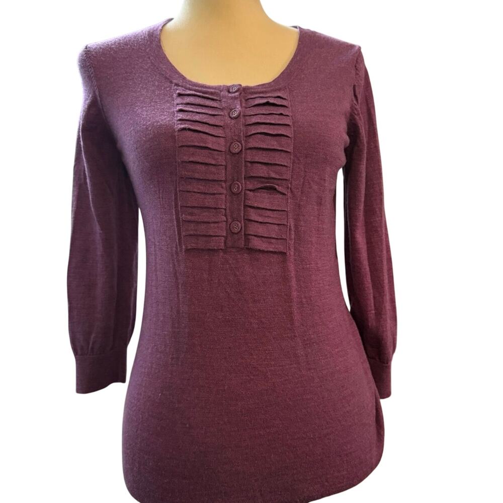 Boden Women’s Plum Purple Wool Blend Pullover Sweater Size 12